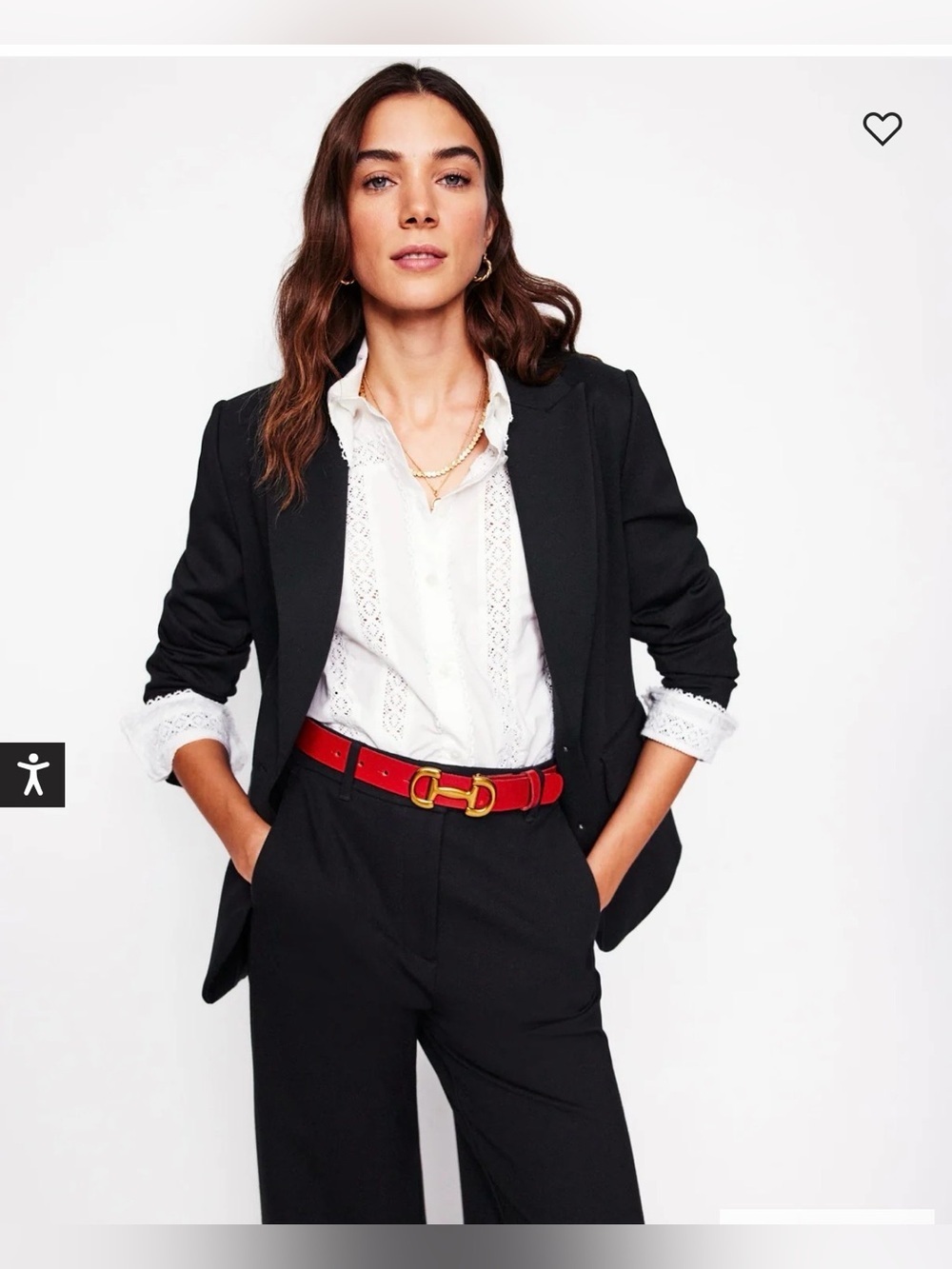 Boden Marylebone Ponte Black Fitted Blazer Size 4